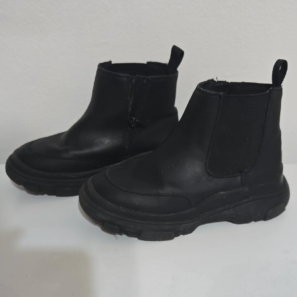 Kids Black Ankle Boots